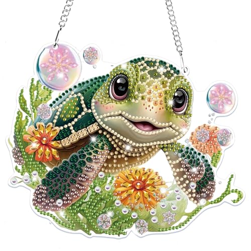 Lxmsja 5D Diamond Painting Anhänger Schildkröte für Erwachsene Kinder, Hängende Diamond Ornament Bastelset Kreativ Set für Erwachsene Geschenk Mädchen 7 8 9 10 11 Jahre, Kranz Tür Fenster Deko Lxmsja 5D Diamond Painting Anhänger Schildkröte für Erwachsene Kinder, Hängende Diamond Ornament Bastelset Kreativ Set für Erwachsene Geschenk Mädchen 7 8 9 10 11 Jahre, Kranz Tür Fenster Deko von Lxmsja