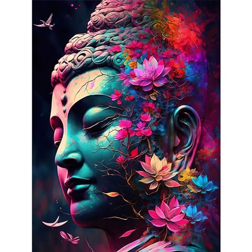 Lxmsja 5D Diamond Painting Buddha, Diamond Painting Blumen Erwachsene Kinder, Diamant Painting Bilder, Full DIY Diamant Kunst Malerei Stickerei Set Kreuzstich Bilder Home Wand Dekor 30x40cm Lxmsja 5D Diamond Painting Buddha, Diamond Painting Blumen Erwachsene Kinder, Diamant Painting Bilder, Full DIY Diamant Kunst Malerei Stickerei Set Kreuzstich Bilder Home Wand Dekor 30x40cm von Lxmsja