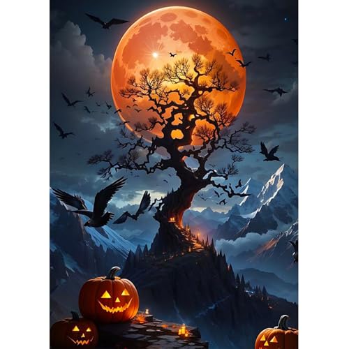 Lxmsja 5D Diamond Painting Halloween, Mond Diamond Painting Erwachsene, Kürbis Diamant Painting Bilder Erwachsene, Full DIY Diamant Kunst Malerei Stickerei Set Kreuzstich Bilder Home Dekor 30x40cm Lxmsja 5D Diamond Painting Halloween, Mond Diamond Painting Erwachsene, Kürbis Diamant Painting Bilder Erwachsene, Full DIY Diamant Kunst Malerei Stickerei Set Kreuzstich Bilder Home Dekor 30x40cm von Lxmsja