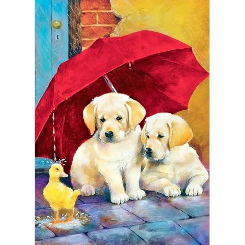 Lxmsja 5D Diamond Painting Hund und Ente, Diamond Painting Tiere Erwachsene, Diamant Painting Bilder Erwachsene, Full DIY Diamant Kunst Malerei Stickerei Set Kreuzstich Bilder Home Dekor 30x40cm von Lxmsja