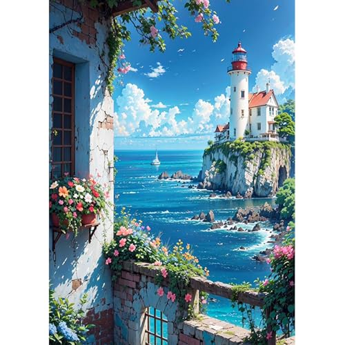 Lxmsja 5D Diamond Painting Leuchtturm, Diamond Painting Erwachsene, Landschaft Diamant Painting Bilder Erwachsene, Full DIY Diamant Kunst Malerei Stickerei Set Kreuzstich Bilder Home Dekor 30x40cm Lxmsja 5D Diamond Painting Leuchtturm, Diamond Painting Erwachsene, Landschaft Diamant Painting Bilder Erwachsene, Full DIY Diamant Kunst Malerei Stickerei Set Kreuzstich Bilder Home Dekor 30x40cm von Lxmsja