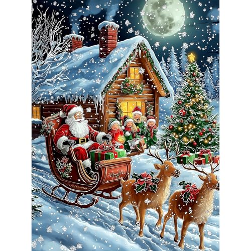 Lxmsja 5D Diamond Painting Weihnachten, Diamond Painting Heiligabend Erwachsene, Diamant Painting Bilder, Full DIY Diamant Kunst Malerei Stickerei Set Kreuzstich Bilder Home Wand Dekor 30x40cm Lxmsja 5D Diamond Painting Weihnachten, Diamond Painting Heiligabend Erwachsene, Diamant Painting Bilder, Full DIY Diamant Kunst Malerei Stickerei Set Kreuzstich Bilder Home Wand Dekor 30x40cm von Lxmsja