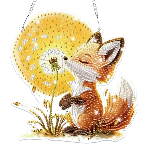 Lxmsja 5D Fuchs Diamond Painting Anhänger, Herbst Diamond Painting Fensterbilder Beidseitig für Erwachsene Kinder, Bastelset Kreativ Set, Hängend Ornament Tür Fenster Wand Eingang Decor Lxmsja 5D Fuchs Diamond Painting Anhänger, Herbst Diamond Painting Fensterbilder Beidseitig für Erwachsene Kinder, Bastelset Kreativ Set, Hängend Ornament Tür Fenster Wand Eingang Decor von Lxmsja