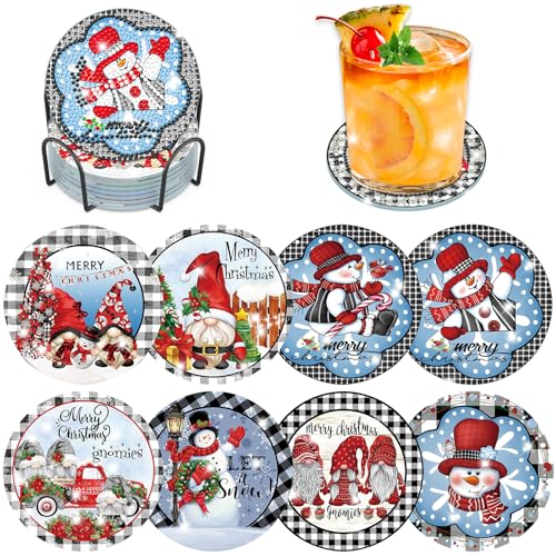 Lxmsja 8 STK Diamond Painting Untersetzer Weihnachten mit Halter, Gnomes Untersetzer Diamond Painting Erwachsene, Diamant Tassenuntersetzer mit Kork, Basteln Erwachsene Weihnachten Deko Lxmsja 8 STK Diamond Painting Untersetzer Weihnachten mit Halter, Gnomes Untersetzer Diamond Painting Erwachsene, Diamant Tassenuntersetzer mit Kork, Basteln Erwachsene Weihnachten Deko von Lxmsja