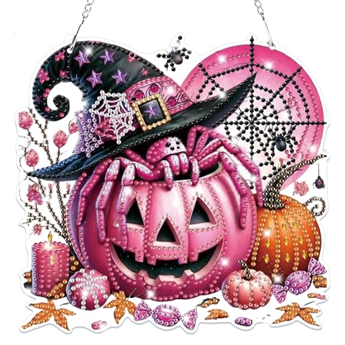 Lxmsja Halloween Diamond Painting Anhänger Kürbis, 5D Diamond Painting Fensterbilder Beidseitig für Erwachsene Kinder, Bastelset Kreativ Set, Hängend Ornament Kranz Tür Fenster Wand Eingang Decor Lxmsja Halloween Diamond Painting Anhänger Kürbis, 5D Diamond Painting Fensterbilder Beidseitig für Erwachsene Kinder, Bastelset Kreativ Set, Hängend Ornament Kranz Tür Fenster Wand Eingang Decor von Lxmsja