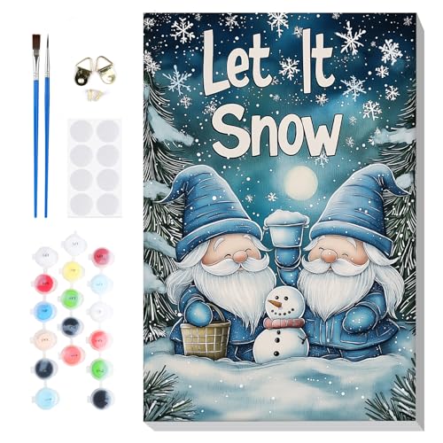 Lxmsja Malen Nach Zahlen Erwachsene Kinder mit Rahmen, Malen Nach Zahlen Weihnachtsmann Gnome, Diy Set Erwachsene mit Pinseln und Acrylfarben Handgemalt Ölgemälde Leinwand für Home Décor, 20x30cm Lxmsja Malen Nach Zahlen Erwachsene Kinder mit Rahmen, Malen Nach Zahlen Weihnachtsmann Gnome, Diy Set Erwachsene mit Pinseln und Acrylfarben Handgemalt Ölgemälde Leinwand für Home Décor, 20x30cm von Lxmsja