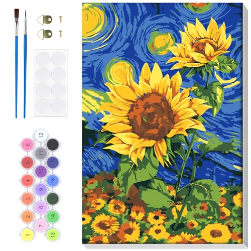 Lxmsja Malen Nach Zahlen Erwachsene mit Rahmen, Malen Nach Zahlen Blume, Diy Set Erwachsene mit Pinseln und Acrylfarben Handgemalt Ölgemälde Leinwand für Home Décor, 20x30cm Lxmsja Malen Nach Zahlen Erwachsene mit Rahmen, Malen Nach Zahlen Blume, Diy Set Erwachsene mit Pinseln und Acrylfarben Handgemalt Ölgemälde Leinwand für Home Décor, 20x30cm von Lxmsja