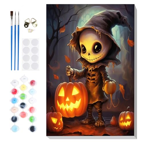 Lxmsja Totenkopf Malen Nach Zahlen Erwachsene mit Rahmen -30x40cm, Malen Nach Zahlen Halloween, Diy Set Erwachsene mit Pinseln und Acrylfarben Handgemalt Ölgemälde Leinwand für Home Décor Lxmsja Totenkopf Malen Nach Zahlen Erwachsene mit Rahmen -30x40cm, Malen Nach Zahlen Halloween, Diy Set Erwachsene mit Pinseln und Acrylfarben Handgemalt Ölgemälde Leinwand für Home Décor von Lxmsja