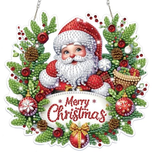 Lxmsja Weihnachten Diamond Painting Anhänger, 5D Diamond Painting Fensterbilder Weihnachtsmann für Erwachsene, Weihnachtsgeschenke Bastelset Kreativ Set Ornament Tür Fenster Wand Decor Lxmsja Weihnachten Diamond Painting Anhänger, 5D Diamond Painting Fensterbilder Weihnachtsmann für Erwachsene, Weihnachtsgeschenke Bastelset Kreativ Set Ornament Tür Fenster Wand Decor von Lxmsja