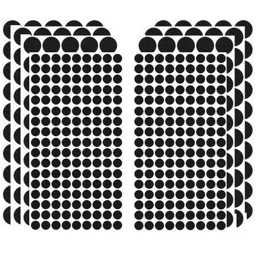 Lxtness Klettpunkte Selbstklebend 10 mm, 20mm,606 Stück Klettverschluss Selbstklebend,Stark Klebend Klettband Klettbänder für Handwerk auf Papier, Kunststoff, Glas, Leder, Metall (Schwarz) von Lxtness