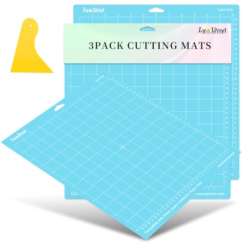 Schneidematte für Cricut - Lya Vinyl 3 Stück LightGrip Schneidematten 12x12, für Cricut Explore Air Serie & Zubehör von Lya Vinyl
