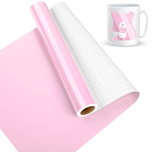 Lya Vinyl Glänzend Rosa Vinylfolie Plotter, Selbstklebend Plotterfolie für Cricut – 30,5 cmx 4,6 m, Rosa Plotterfolie, Selbstklebende Folie für Cricut, Silhouette Cameo 4 von Lya Vinyl