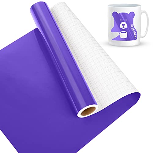 Lya Vinyl Glänzendes Lila Vinylfolie Plotter, Selbstklebend Plotterfolie für Cricut – 30,5 cmx 4,6 m, violett Plotterfolie, Selbstklebende Folie für Cricut, Silhouette Cameo 4 von Lya Vinyl