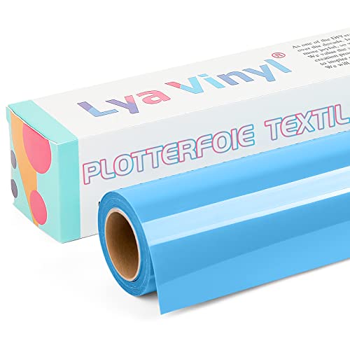 Lya Vinyl Plotterfolie Textil, 30,5 × 305cm See Blau Flexfolie Plotter Textil für Cricut und Silhouette Cameo, Textilfolie Plotter für DIY Stoff und Shirt Lya Vinyl Plotterfolie Textil, 30,5 × 305cm See Blau Flexfolie Plotter Textil für Cricut und Silhouette Cameo, Textilfolie Plotter für DIY Stoff und Shirt von Lya Vinyl