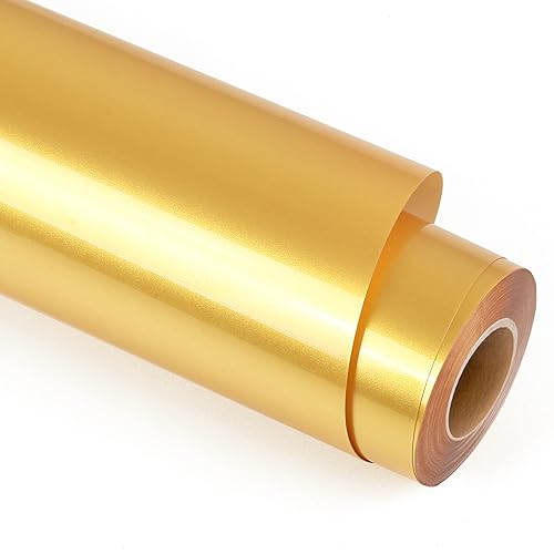 Lya Vinyl Plotterfolie Textil,30.5cm×1.8m Schillernd Gold Flexfolie Plotter Textil für Cricut und Silhouette Cameo,Textilfolie Plotter zum Aufbügeln für DIY T-Shirt,Stoff Lya Vinyl Plotterfolie Textil,30.5cm×1.8m Schillernd Gold Flexfolie Plotter Textil für Cricut und Silhouette Cameo,Textilfolie Plotter zum Aufbügeln für DIY T-Shirt,Stoff von Lya Vinyl