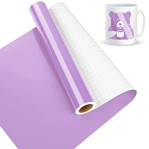 Lya Vinyl Violett Vinylfolie Plotter, Selbstklebend Plotterfolie für Cricut – 30,5 x 457,5 cm, Schwarz Plotterfolie, Selbstklebende Folie für Cricut, Silhouette Cameo 4 von Lya Vinyl