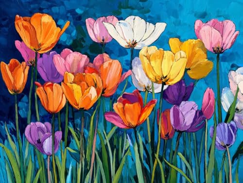 Malen Nach Zahlen Erwachsene Farbige Tulpen Malen Nach Zahlen kinder ab 7, Paint by Numbers Adult auf Leinwand ohne Rahmen, Acrylfarben Handgemalt Ölgemälde Leinwand für Home Decor 70 x 90 CM C86 Malen Nach Zahlen Erwachsene Farbige Tulpen Malen Nach Zahlen kinder ab 7, Paint by Numbers Adult auf Leinwand ohne Rahmen, Acrylfarben Handgemalt Ölgemälde Leinwand für Home Decor 70 x 90 CM C86 von Lyaauulg