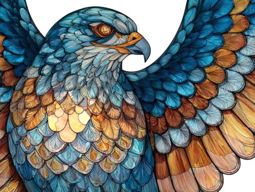 Malen Nach Zahlen Erwachsene Farbiger Adler Malen Nach Zahlen kinder ab 7, Paint by Numbers Adult auf Leinwand ohne Rahmen, Acrylfarben Handgemalt Ölgemälde Leinwand für Home Decor 40 x 50 CM C85 von Lyaauulg