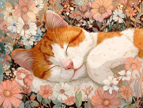 Malen Nach Zahlen Erwachsene Orange Katze Malen Nach Zahlen kinder ab 7, Paint by Numbers Adult auf Leinwand ohne Rahmen, Acrylfarben Handgemalt Ölgemälde Leinwand für Home Decor 50 x 60 CM C91 Malen Nach Zahlen Erwachsene Orange Katze Malen Nach Zahlen kinder ab 7, Paint by Numbers Adult auf Leinwand ohne Rahmen, Acrylfarben Handgemalt Ölgemälde Leinwand für Home Decor 50 x 60 CM C91 von Lyaauulg