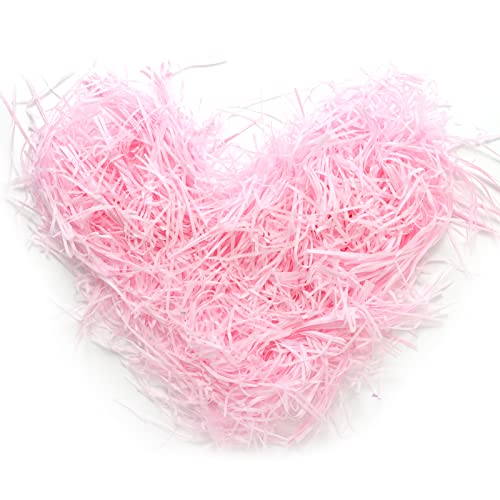 Lyaor 200g Raffia Geschreddertes Papier Geschenk Seidenpapier Füllmaterial Geschenk Füllung Papierschnitzel Geschenkbox Dekorations für DIY Party Hamper Füllung und Geschenkverpackung - Rosa von Lyaor