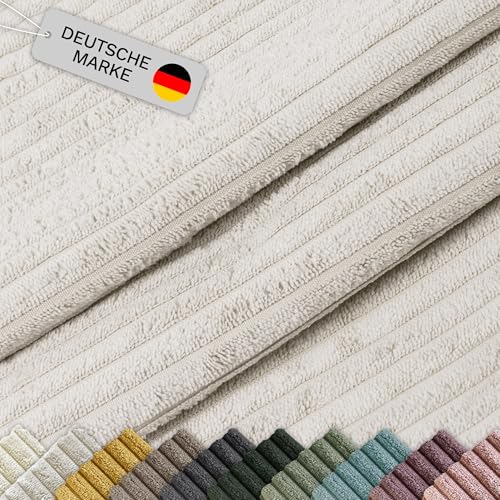 Lycce Cordstoff Meterware | 35.000 Scheuertouren | Tierfreundlich & kratzresistent | 1 lfm x 1,40 m breiter Polsterstoff für Möbel, Kissenbezüge und andere DIY Projekte | 360 g/m² | beige Lycce Cordstoff Meterware | 35.000 Scheuertouren | Tierfreundlich & kratzresistent | 1 lfm x 1,40 m breiter Polsterstoff für Möbel, Kissenbezüge und andere DIY Projekte | 360 g/m² | beige von Lycce