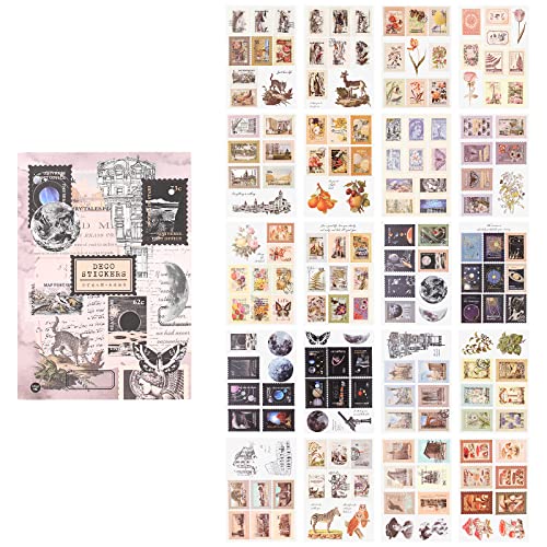 Lychii 160 Stück (20 Blatt) Scrapbooking Aufkleber, Selbstklebende Verschiedene Muster Sticker für Scrapbook, Notizbuch, Journal, Kalender, Planer von Lychii