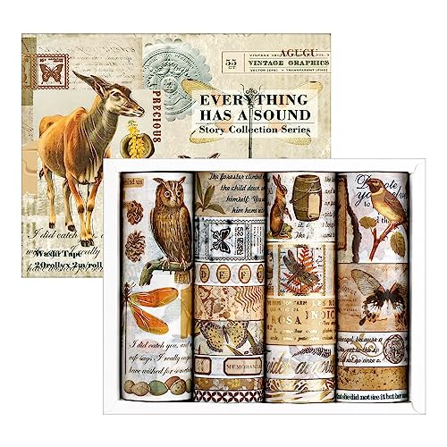 Lychii 20 Rollen Washi Tape Set, Vintage Breite Dekoratives Klebeband, Kollektion für Bastler, verschönert Journals, Planer, Karten und Scrapbooking Lychii 20 Rollen Washi Tape Set, Vintage Breite Dekoratives Klebeband, Kollektion für Bastler, verschönert Journals, Planer, Karten und Scrapbooking von Lychii