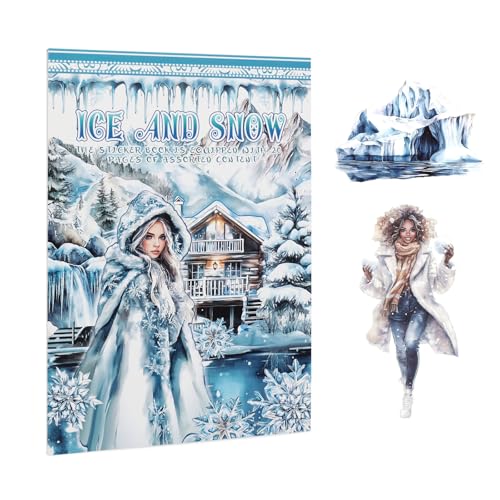 Lychii Winter-Wunderland-Stickerbuch, 200 Vorgeschnittene Schneeflocken & Landschaftsaufkleber, Scrapbooking Stickers Zubehör for Journaling Lychii Winter-Wunderland-Stickerbuch, 200 Vorgeschnittene Schneeflocken & Landschaftsaufkleber, Scrapbooking Stickers Zubehör for Journaling von Lychii