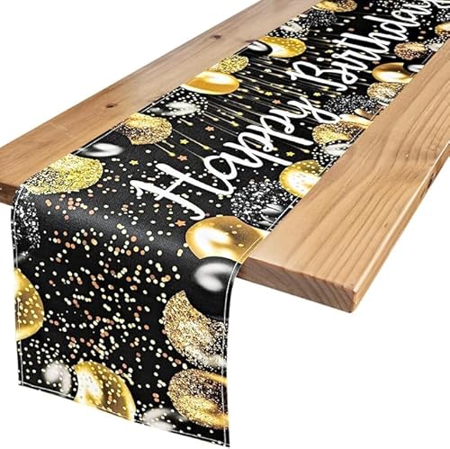 Tischläufer Geburtstag Deko Geburtstagsdeko: Tischdeko für Männer, Frauen & Kinder Happy Birthday Tischdecke für Mädchen, Jungen - Erwachsene Geburtstag Party 180x35cm Tischläufer Geburtstag Deko Geburtstagsdeko: Tischdeko für Männer, Frauen & Kinder Happy Birthday Tischdecke für Mädchen, Jungen - Erwachsene Geburtstag Party 180x35cm von Lycosidae