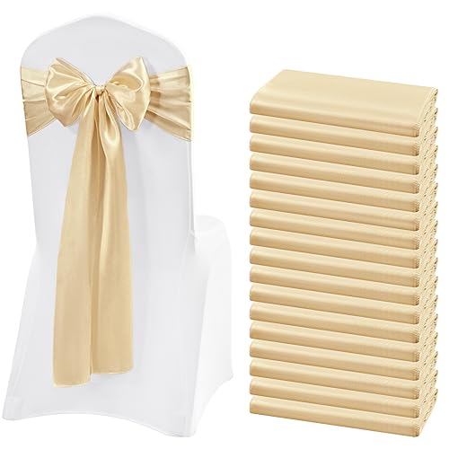 Lykoow 60 Stück Stuhlbänder aus Satin, Champagner, Stuhldekoration für Hochzeit, Empfang, Party, Hotel, Haus, Küche Lykoow 60 Stück Stuhlbänder aus Satin, Champagner, Stuhldekoration für Hochzeit, Empfang, Party, Hotel, Haus, Küche von Lykoow
