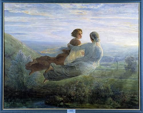 Posterdrucke Leinwand druck Kunstwerke Klassisches Ölgemälde das Gedicht der Seele; Der Flug der Seele von Louis Janmot für Wohnkultur 60x90cm von LynSet