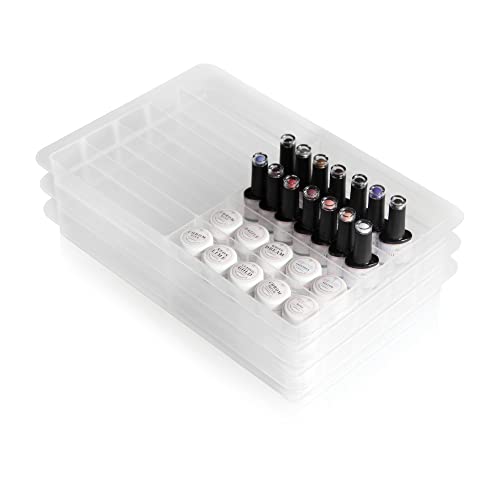 Sortierbox groß 5 Stück + GRATIS GESCHENK als Ordnungsystem und Aufbewahrungsbox stapelbar für Nageldesign Gel Tiegel, Farbgel, Gellack, Nailart in transparent aus Plastik · Lynis-Nailshop.de von Lynis Nailshop