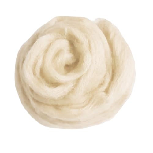 100g/3.52oz Roving Wool, Filzen Wolle, Nadelfilz Wolle, Weiche Filzwolle Märchenwolle mit Box für Nadelfilzen, Nassfilzen, Spinnen & Weben, Perfekt für Bastelprojekte, Puppenherstellung & Dekoration, 100g/3.52oz Roving Wool, Filzen Wolle, Nadelfilz Wolle, Weiche Filzwolle Märchenwolle mit Box für Nadelfilzen, Nassfilzen, Spinnen & Weben, Perfekt für Bastelprojekte, Puppenherstellung & Dekoration, von Lynqvor
