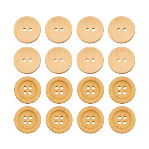 16 Stück hübsche Holz Knöpfe 4 Loch echt Olivenholz mit natürlicher Maserung Holzknopf ,Unbehandelt und Nicht Lackiert, Ideal für Näharbeiten und Bastelprojekte 16 Stück hübsche Holz Knöpfe 4 Loch echt Olivenholz mit natürlicher Maserung Holzknopf ,Unbehandelt und Nicht Lackiert, Ideal für Näharbeiten und Bastelprojekte von Lynqvor