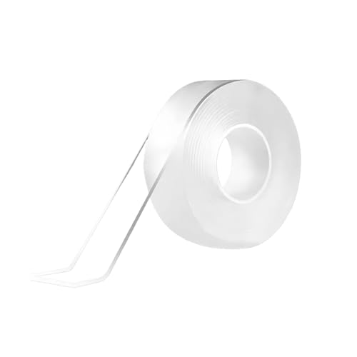 5m Doppelseitiges Klebeband Extra Stark Transparent, Wiederverwendbares Nano Tape, Abwaschbar und Rückstandsfrei, Ideal für Teppiche, Fotos, Küche und Zuhause, 1mm Dicke, 20mm Breite von Lynqvor