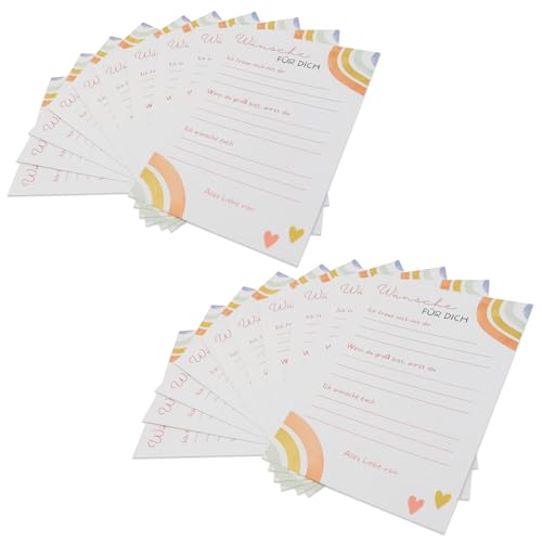 Lynqvor 20 Ratespielkarten für Babypartys - Babyparty Spiele für Gender-Reveal-Party und Babyshower, inklusive Tipps zu Namen, Größe und Gewicht, Ideal als Geschenk, (Regenbogen-Design) von Lynqvor