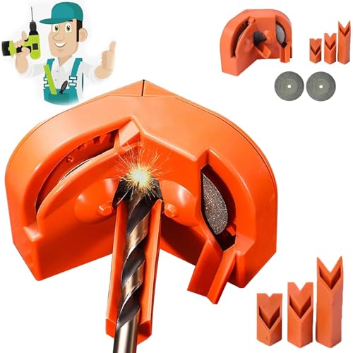 Lyoveu Multi Functional Drill Bit Grinder,bohrerschärfgerät,Multipurpose Drill Bit Grinding Sharpener, Bohrerschleifgerät Für Bohrer, Elektrischer Messerschärfer,mit 2 Schleifscheibe von Lyoveu