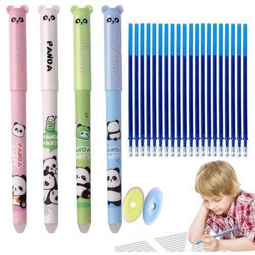 Set of 4 Erasable Gel Pens with 20 Replacement Refills,lustige gel stifte mit tiere-motiv kugelschreiber set,radierbare gelstifte,Cute Cartoon Design with Eraser,0.5 mm Tip - School Supplies -D-Blue Set of 4 Erasable Gel Pens with 20 Replacement Refills,lustige gel stifte mit tiere-motiv kugelschreiber set,radierbare gelstifte,Cute Cartoon Design with Eraser,0.5 mm Tip - School Supplies -D-Blue von Lyoveu