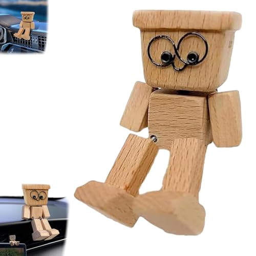 schüttelmännchen,schüttelmann holz,charmante kleine holzfigur,schüttelmann auto,wackelnder holzmann,shaking wooden man figur,shaking feet wooden doll,Handmade Car Ornaments Action Figure,Creative Gift von Lyoveu