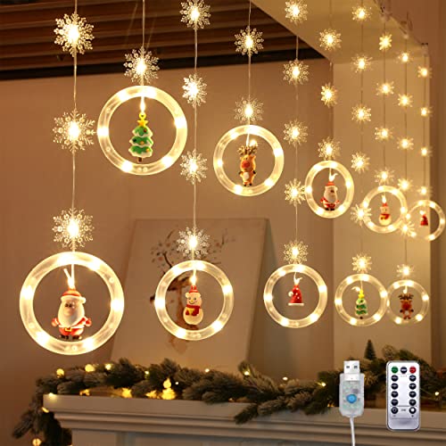 Lypumso Led Lichterkette Weihnachten, 3M 120LEDs Lichtervorhang, 8 Modi Weihnachtsbeleuchtung Fenster mit Fernbedienung/Timer USB IP44, Ideal für Weihnachtsdeko, Fenster, Party, Balkon, Garten Lypumso Led Lichterkette Weihnachten, 3M 120LEDs Lichtervorhang, 8 Modi Weihnachtsbeleuchtung Fenster mit Fernbedienung/Timer USB IP44, Ideal für Weihnachtsdeko, Fenster, Party, Balkon, Garten von Lypumso
