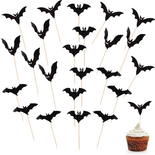 24stk Cupcake Topper Fledermaus, Premium Fledermaus Cupcake Aufsätze Lustige Geburtstagskuchen Party Dekorationen für Babyparty Halloween Party Dekor 24stk Cupcake Topper Fledermaus, Premium Fledermaus Cupcake Aufsätze Lustige Geburtstagskuchen Party Dekorationen für Babyparty Halloween Party Dekor von Lyreh