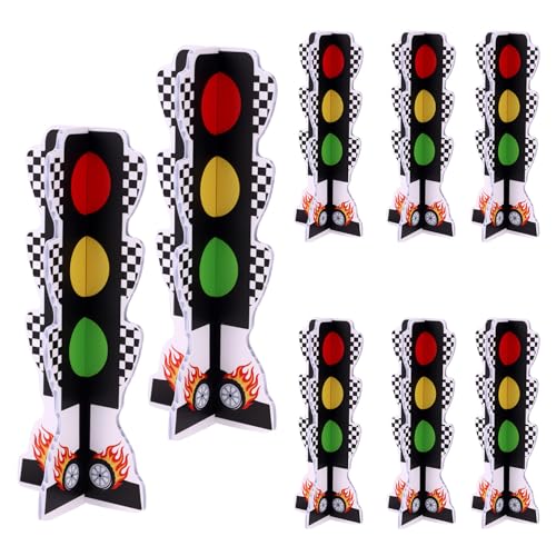 Lyreh 16stk Ampel-Partydekorationen, 3D-Ampel-Tischdekorationen aus Karton Foto-Requisiten Rennwagen-Partyzubehör für Die Geburtstagsdekoration Von Kindern im Baugewerbe Lyreh 16stk Ampel-Partydekorationen, 3D-Ampel-Tischdekorationen aus Karton Foto-Requisiten Rennwagen-Partyzubehör für Die Geburtstagsdekoration Von Kindern im Baugewerbe von Lyreh