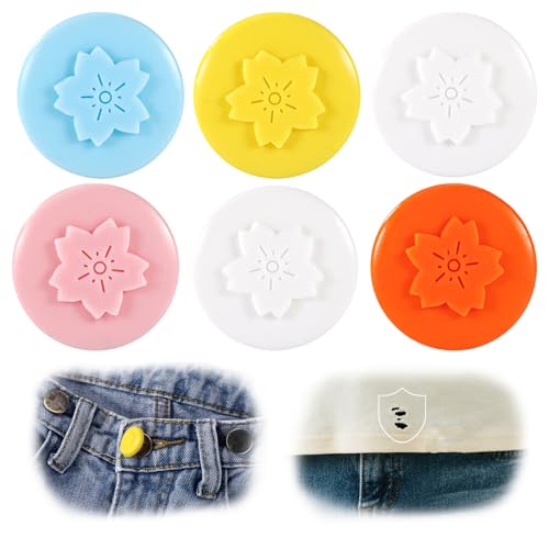 Lyreh 6stk Knopfabdeckungs-Set, 2cm Silikon Lustiges Männer Frauen-Bastelset Gemischten Farben Farbenfroh Knopfabdeckung Praktisches Zubehör für Jeans Hemdärmel Kleider Lyreh 6stk Knopfabdeckungs-Set, 2cm Silikon Lustiges Männer Frauen-Bastelset Gemischten Farben Farbenfroh Knopfabdeckung Praktisches Zubehör für Jeans Hemdärmel Kleider von Lyreh