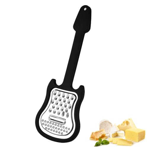 Lyreh Handgehaltene Käsereibe, Zerkleinerer aus Edelstahl mit Griff Multifunktional in Gitarrenform Küchenhobel Reibe Zestenreißer für Käse, Gemüse, Obst, Salat Lyreh Handgehaltene Käsereibe, Zerkleinerer aus Edelstahl mit Griff Multifunktional in Gitarrenform Küchenhobel Reibe Zestenreißer für Käse, Gemüse, Obst, Salat von Lyreh