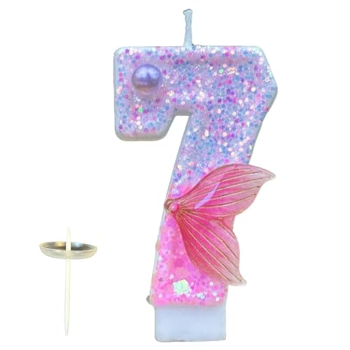 Geburtstagskerze, Geburtstagskerzen, rosa Kuchenkerzen mit Fischschwanzverzierung, Kuchendekoration, Partyzubehör, dekorative Kerzen mit D-Thema Geburtstagskerze, Geburtstagskerzen, rosa Kuchenkerzen mit Fischschwanzverzierung, Kuchendekoration, Partyzubehör, dekorative Kerzen mit D-Thema von Lyricalist