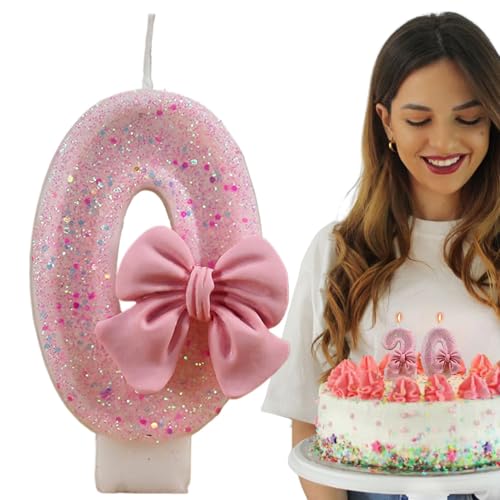 Geburtstagskerzen, Geburtstagskerzen – rosa Bowknot-Geburtstagskerzen, Kuchendekoration, Partydekoration für Mädchen Geburtstagskerzen, Geburtstagskerzen – rosa Bowknot-Geburtstagskerzen, Kuchendekoration, Partydekoration für Mädchen von Lyricalist