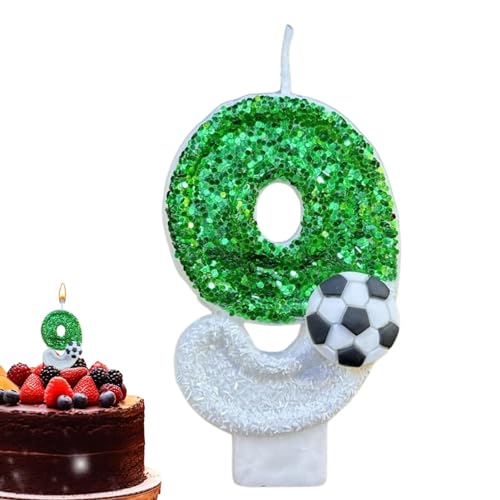 Geburtstagskerzenzahlen – dekorative Geburtstagskerzen, Glitzer-Fußball-Kerzen-Dekorationen | Zahl 0–9 Geburtstagszahlen-Kuchenkerzen, Kuchendekoration für Mädchen, Jungen, Geburtstag, Hochzeit, Jahre Geburtstagskerzenzahlen – dekorative Geburtstagskerzen, Glitzer-Fußball-Kerzen-Dekorationen | Zahl 0–9 Geburtstagszahlen-Kuchenkerzen, Kuchendekoration für Mädchen, Jungen, Geburtstag, Hochzeit, Jahre von Lyricalist