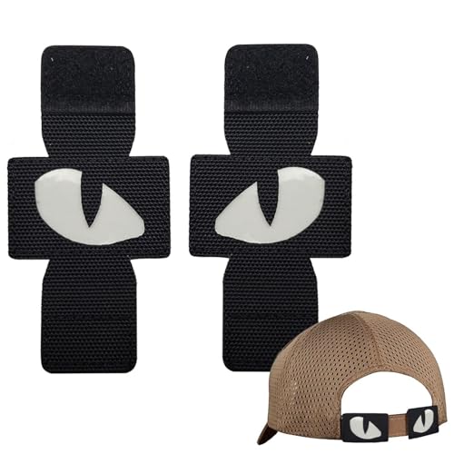 Glow in the Dark Patch - Tiger Eyes Hat Patch, Cat Eyes Embroidered | Hook Fasteners Non-Fading Patch, Portable Patch for Jackets, Hats, Backpacks, Stylish Tiger Eyes Design for Outdoor and Casual Use von Lyricalist