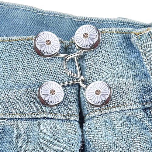 Jeans-Knopfspanner – verstellbarer Taillengurt, Hosenstift | Abnehmbarer Jeans-Spanner ohne Nähte, langlebige Legierung, ideal zum Anpassen von Röcken, Hosen und anderen Kleidungsstücken von Lyricalist