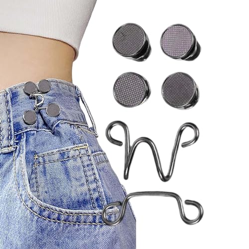 Jeans-Knopfspanner – verstellbarer Taillengurt, Hosenstift | Abnehmbarer Jeans-Spanner ohne Nähte, langlebige Legierung, ideal zum Anpassen von Röcken, Hosen und anderen Kleidungsstücken von Lyricalist